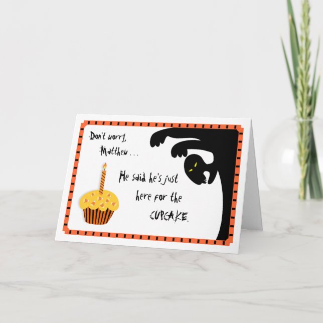 Tarjeta Todos los tratamientos Feliz cumpleaños de Hallowe (Anverso)