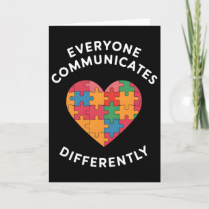 Tarjeta Todos se comunican de manera diferente Conciencia