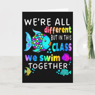 Tarjeta Todos somos diferentes pero nadamos juntos Element