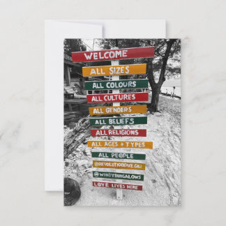 Tarjeta Todos son bienvenidos