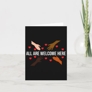 Tarjeta Todos Son Bienvenidos Aquí Camiseta Para Maestros.