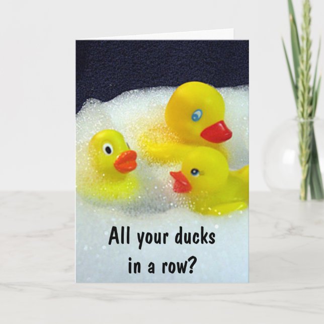 TARJETA TODOS TUS PATO EN FELICIDADES DE UN BEBÉ DE FILA (Anverso)