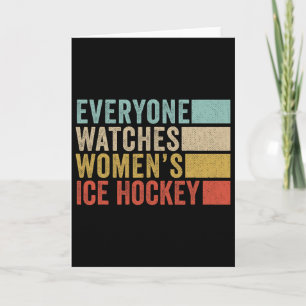Tarjeta Todos ven el hockey sobre hielo femenino