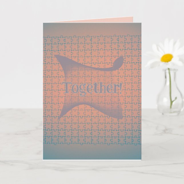 Tarjeta Together puzzle piece game card complete filled (Planta pequeña)