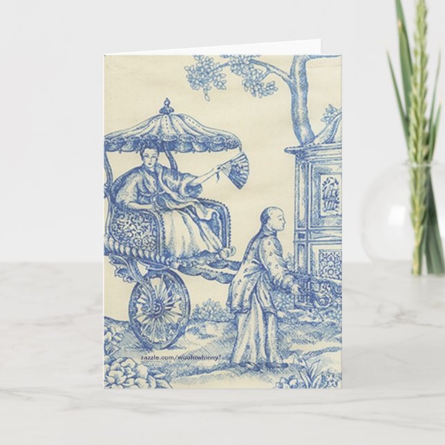 Tarjeta Toile azul chino (Anverso)