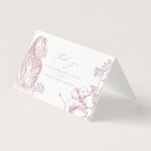Toile de Jouy Safari Baby Shower Gracias