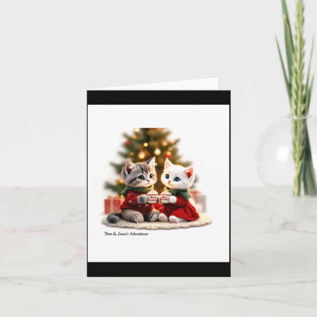 Tarjeta Tom Luna Cozy Christmas Cocoa  (Anverso)