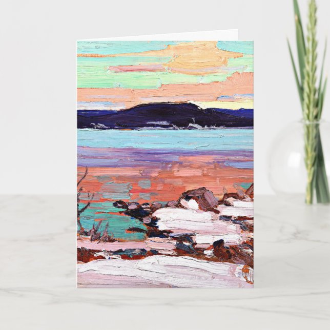 Tarjeta Tom Thomson - Paisaje con nieve (Anverso)