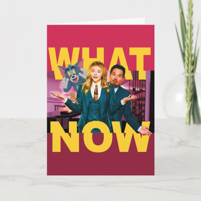 Tarjeta Tom y Jerry con Kayla y Terrance - Qué ahora (Anverso)