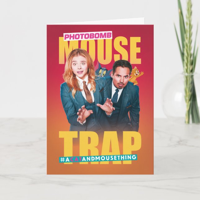 Tarjeta Tom y Jerry con Kayla y Terrance - Trampa del rató (Anverso)