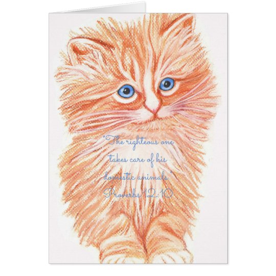 Tarjeta Toma cuidado de Animals~Scripture nacional