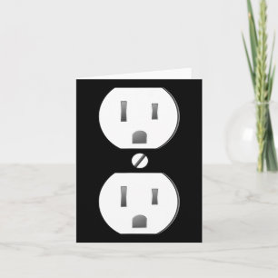 Tarjeta Toma de Corriente Eléctrica Disfraz Fácil 