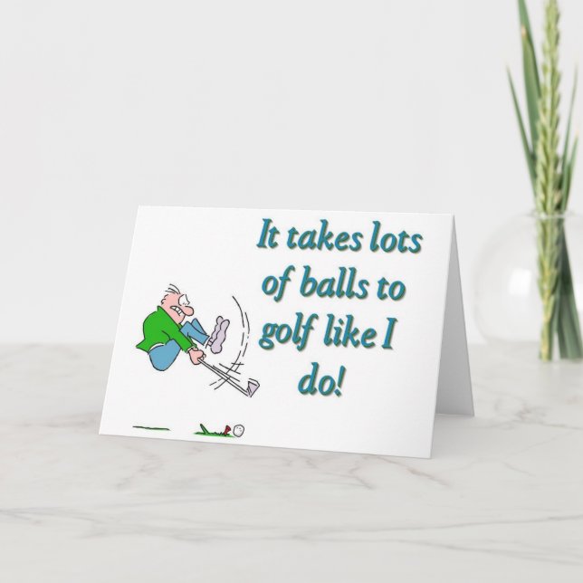Tarjeta Toma muchas bolas para golf como hago (Anverso)
