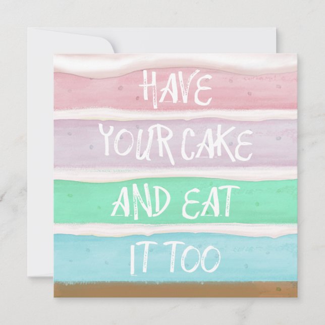 Tarjeta Toma tu pastel (Anverso)