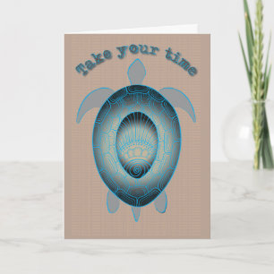 Tarjeta Toma tu tiempo tortuga marina cita inspiradora