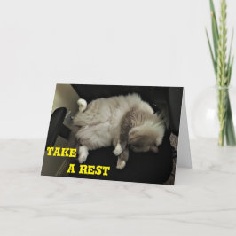 Tarjeta Toma un descanso, carta