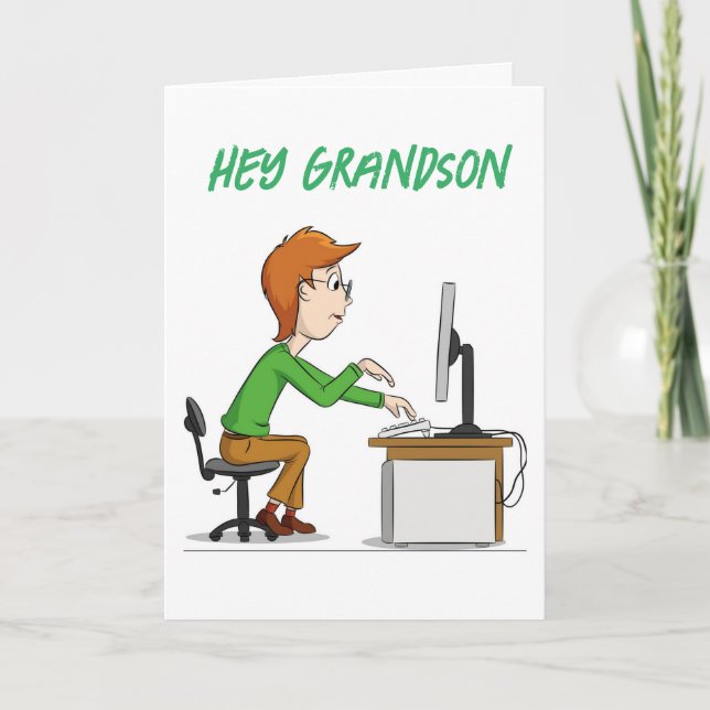 TARJETA TOMA UN DESCANSO EN TU GRANDSON DE CUMPLEAÑOS (Anverso)