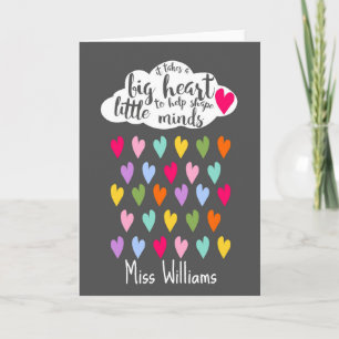 Tarjeta toma una carta de corazón grande