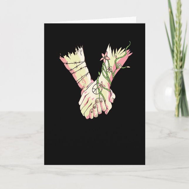 Tarjeta Tomados de la mano (Anverso)