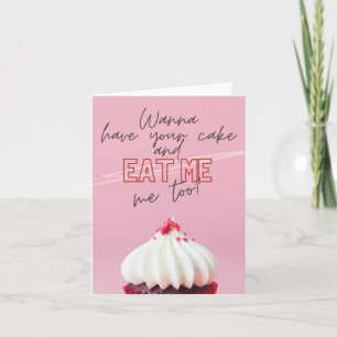 Tarjeta Tómame tu pastel y deváname también