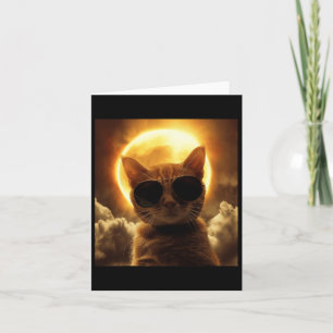 Tarjeta Tomar Un Selfie Con Eclipse Solar Usando Sombrilla