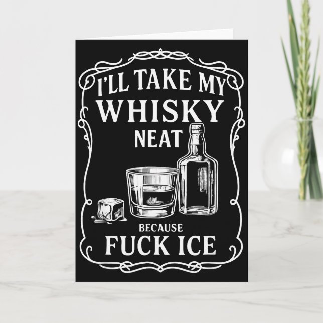 Tarjeta Tomaré mi whisky solo porque por hielo  (Anverso)