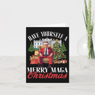 Tarjeta Tómate una Feliz Navidad Santa Funny Trump