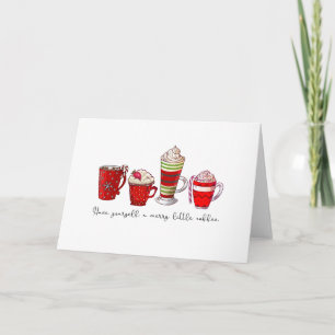 Tarjeta Tómate unas navidades navideñas para tomar un café