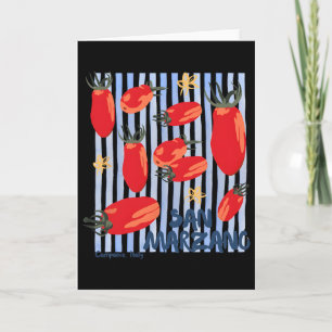 Tarjeta Tomate Vintage Chica Tomate Mercado Italiano Veran