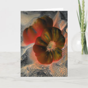 Tarjeta "Tomate y encaje" digital alterado vida fija