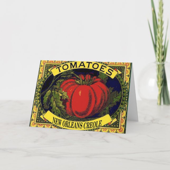 Tarjeta Tomates del criollo de New Orleans (Anverso)
