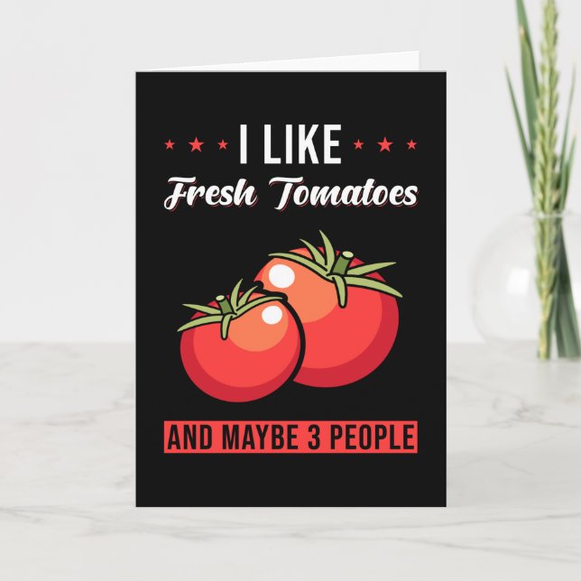 Tarjeta Tomates diciendo (Anverso)