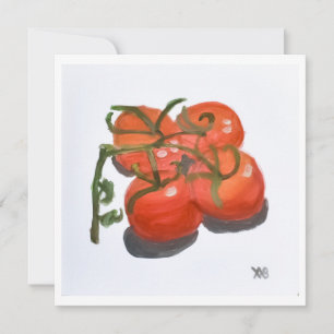 Tarjeta Tomates rojos en el vino