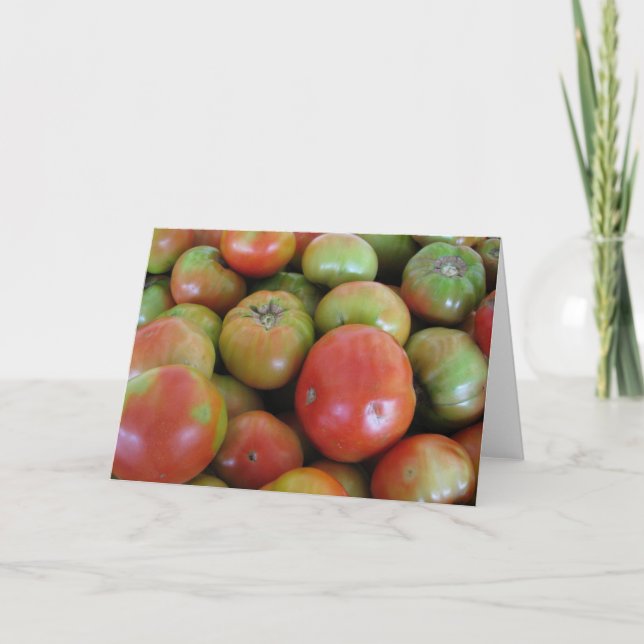 Tarjeta Tomates rojos y verdes (Anverso)