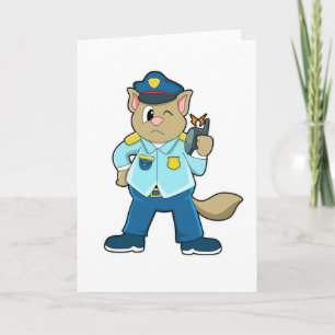 Tarjeta Tomcat como oficial de policía con uniforme y micr