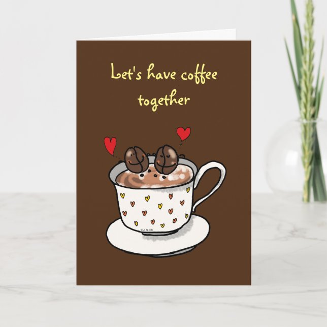Tarjeta Tomemos café juntos (Anverso)