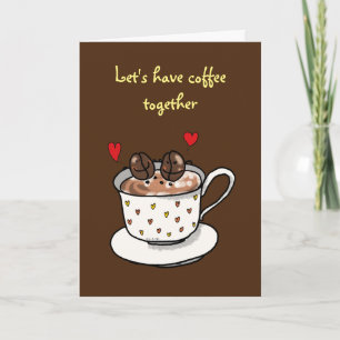 Tarjeta Tomemos café juntos