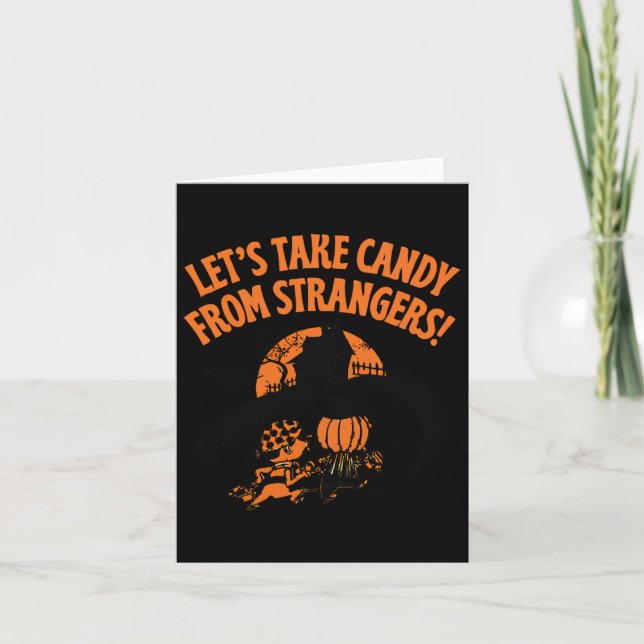 Tarjeta Tomemos Candy De Los Extraños Halloween 2 (Anverso)