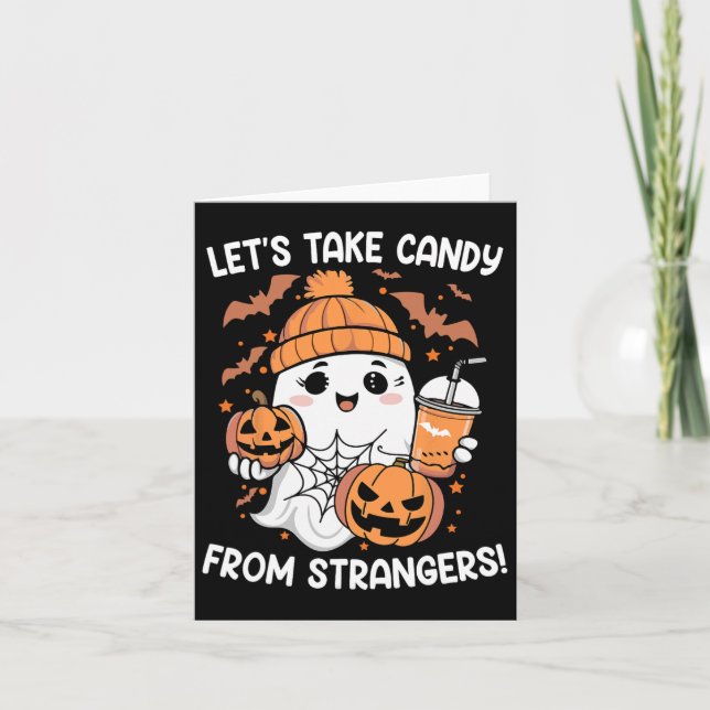 Tarjeta Tomemos Candy De Los Extraños Halloween 6 (Anverso)