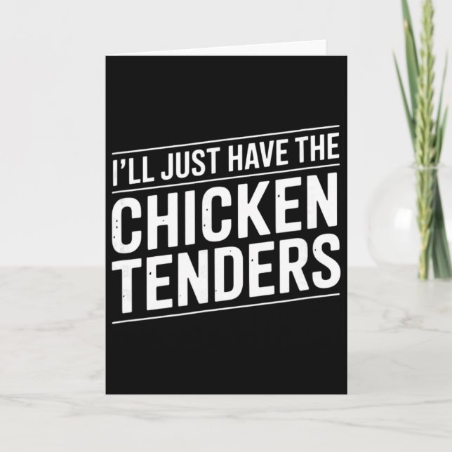 Tarjeta Tomo simplemente los Tenders de Pollo Texto [alemá (Anverso)