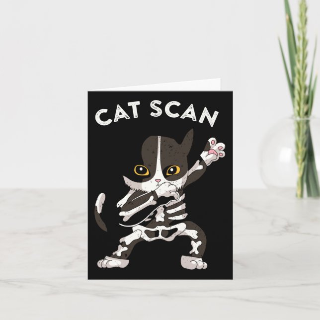 Tarjeta Tomografía computarizada Ct Scan Gato Divertido Pu (Anverso)