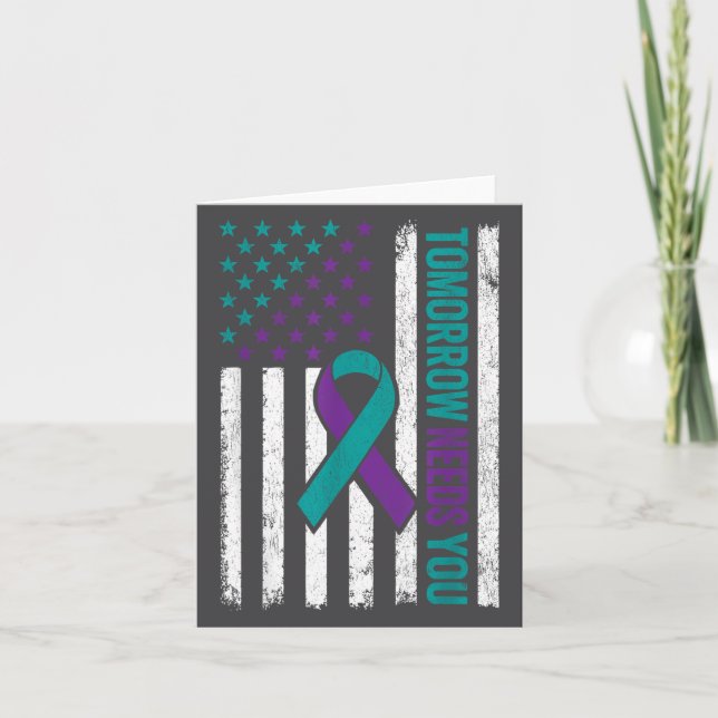 Tarjeta Tomorrow Needs You Suicide Prevention Awareness Me (Anverso)