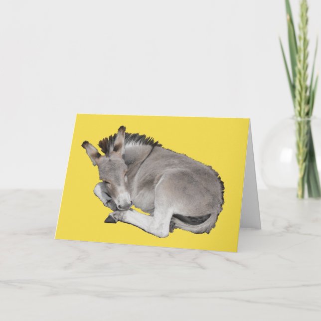 Tarjeta Tono de burro gris lindo (Anverso)