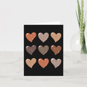 Tarjeta Tono de piel corazón historia negra afroamericana