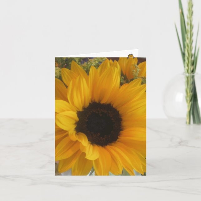 Tarjeta Tono Notecard del girasol (Anverso)