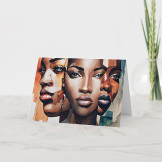 Tarjeta Tonos del arte de las mujeres negras norteamerican