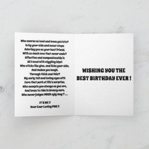 Tarjeta Tonto lindo del perro divertido