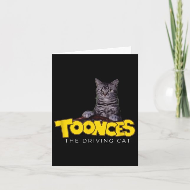 Tarjeta Toonces El Gato Conductor (Anverso)