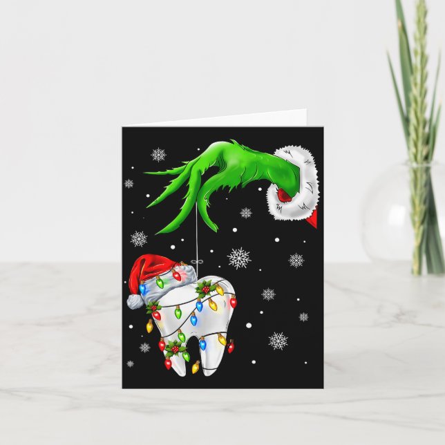 Tarjeta Tooth Dentist Dental Istant Teeth Xmas Christmas P (Anverso)