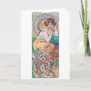 Tarjeta Topaz (Cuatro Joyas), Alphonse Mucha
